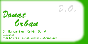 donat orban business card