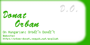 donat orban business card